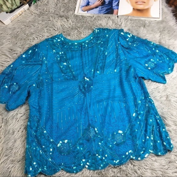 Laurence Kazer Sequin Blouse - Picture 7 of 8